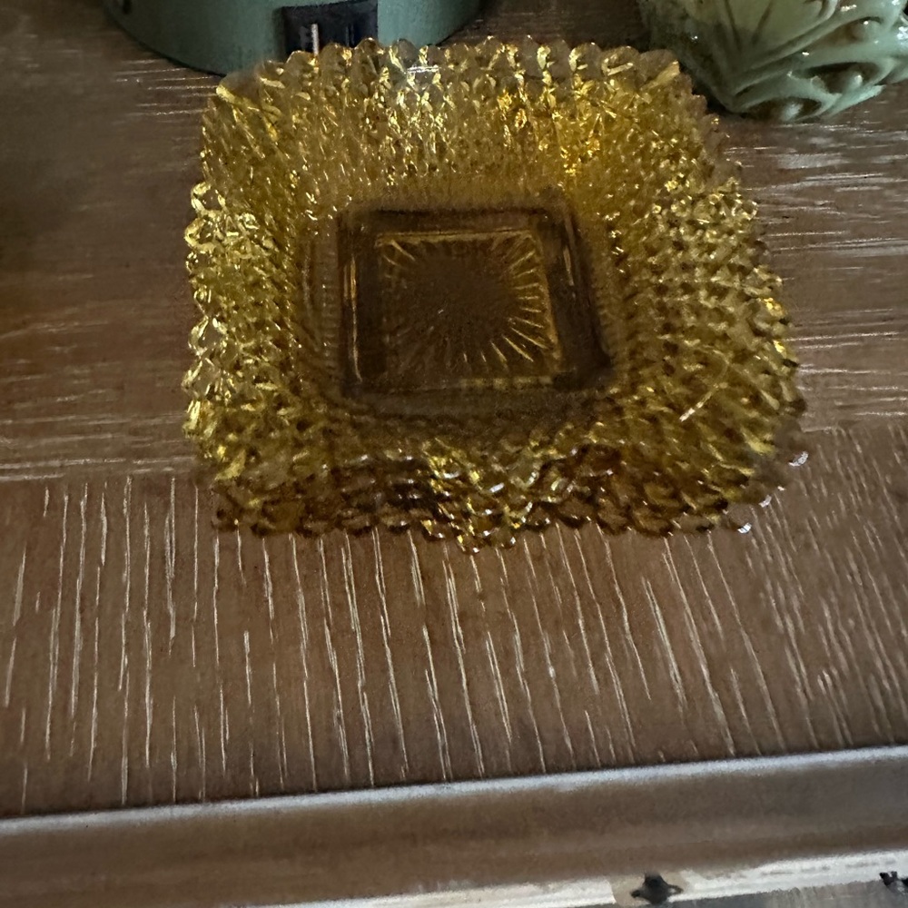 FENTON Set (4) four vintage thumbprint candy bowls amber - Picture 4 of 5